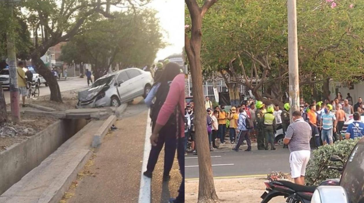 Aspecto del accidente.