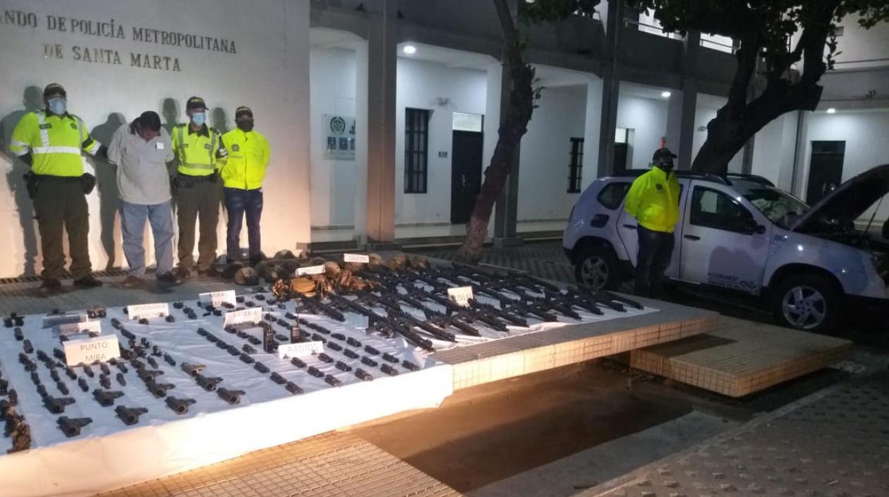Jorge Alberto Molinares, capturado con un arsenal de guerra.