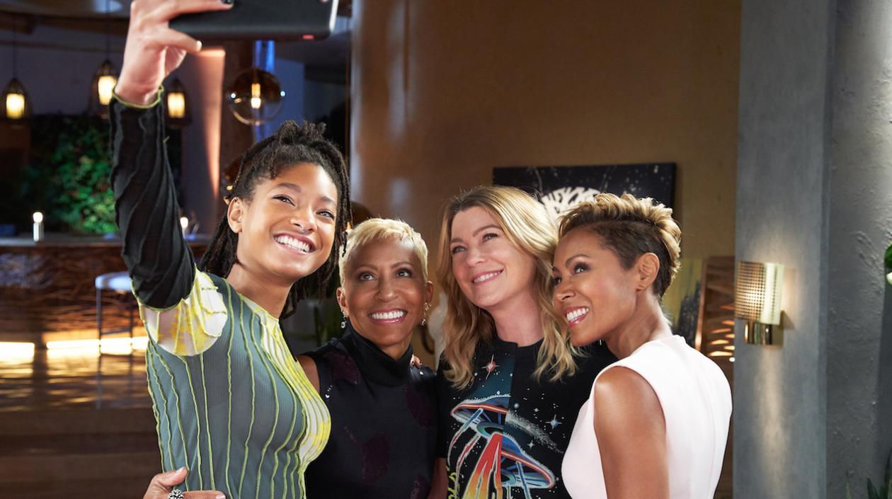 Jada Pinkett Smith, su hija Willow Smith y la madre de Jada, Adrienne Banfield-Norris.