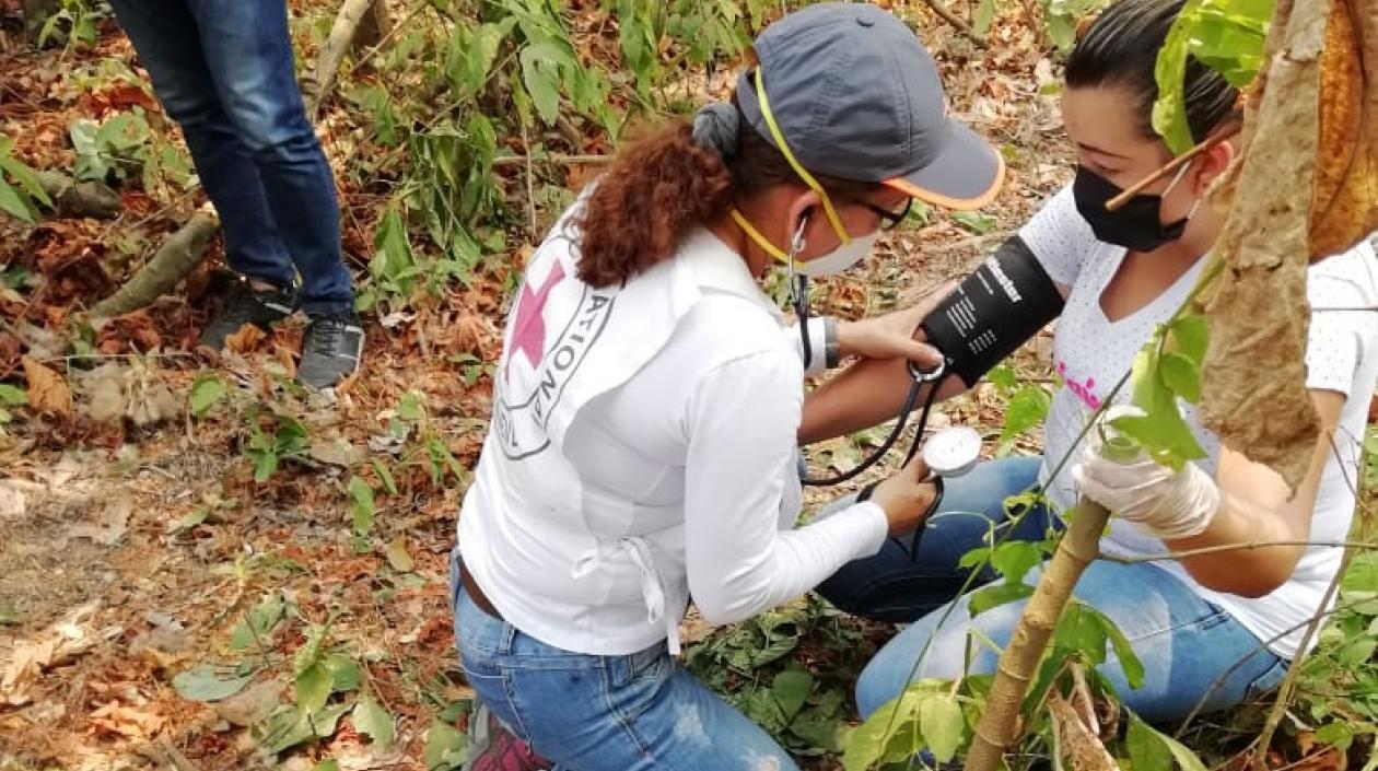 Recibió atención médica de la Cruz Roja.