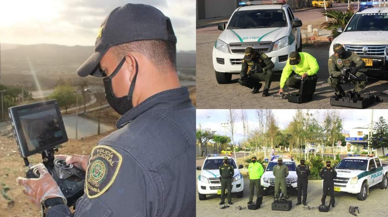 Drones de la Policía.