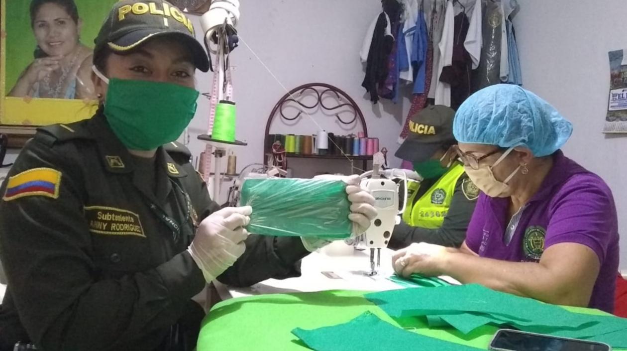 Realización de los tapabocas.