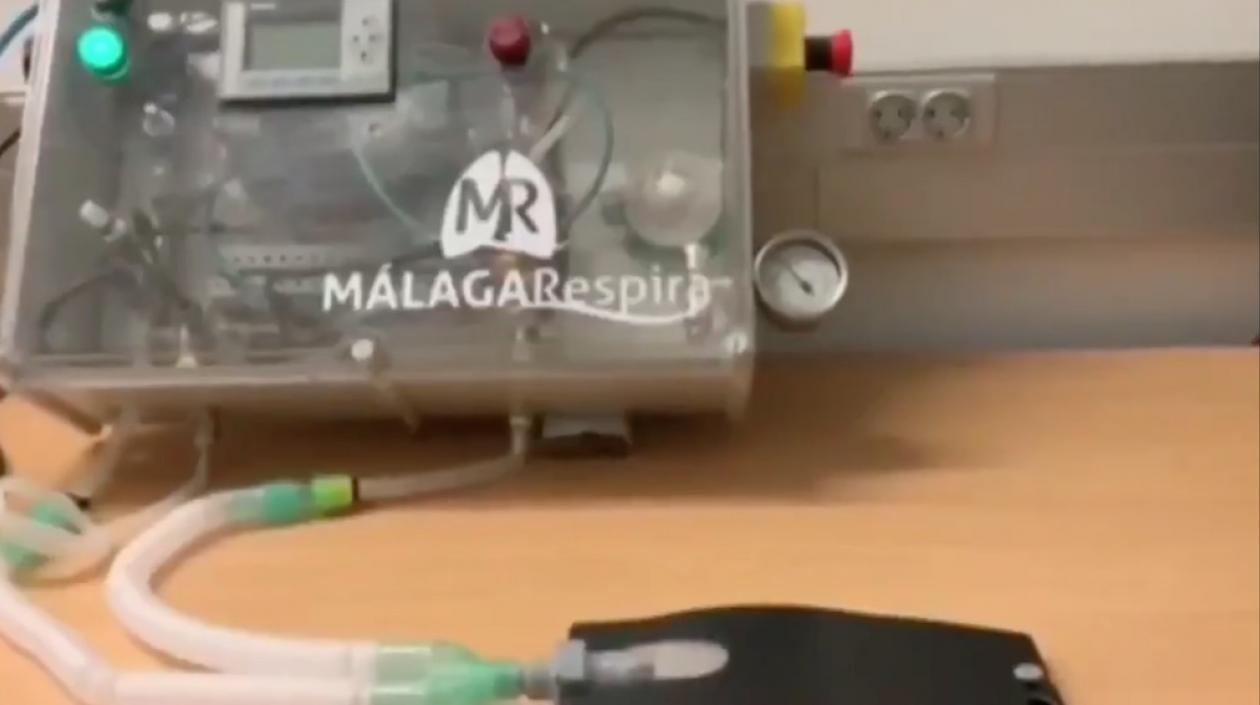 Prototipo de los respiradores artificiales.