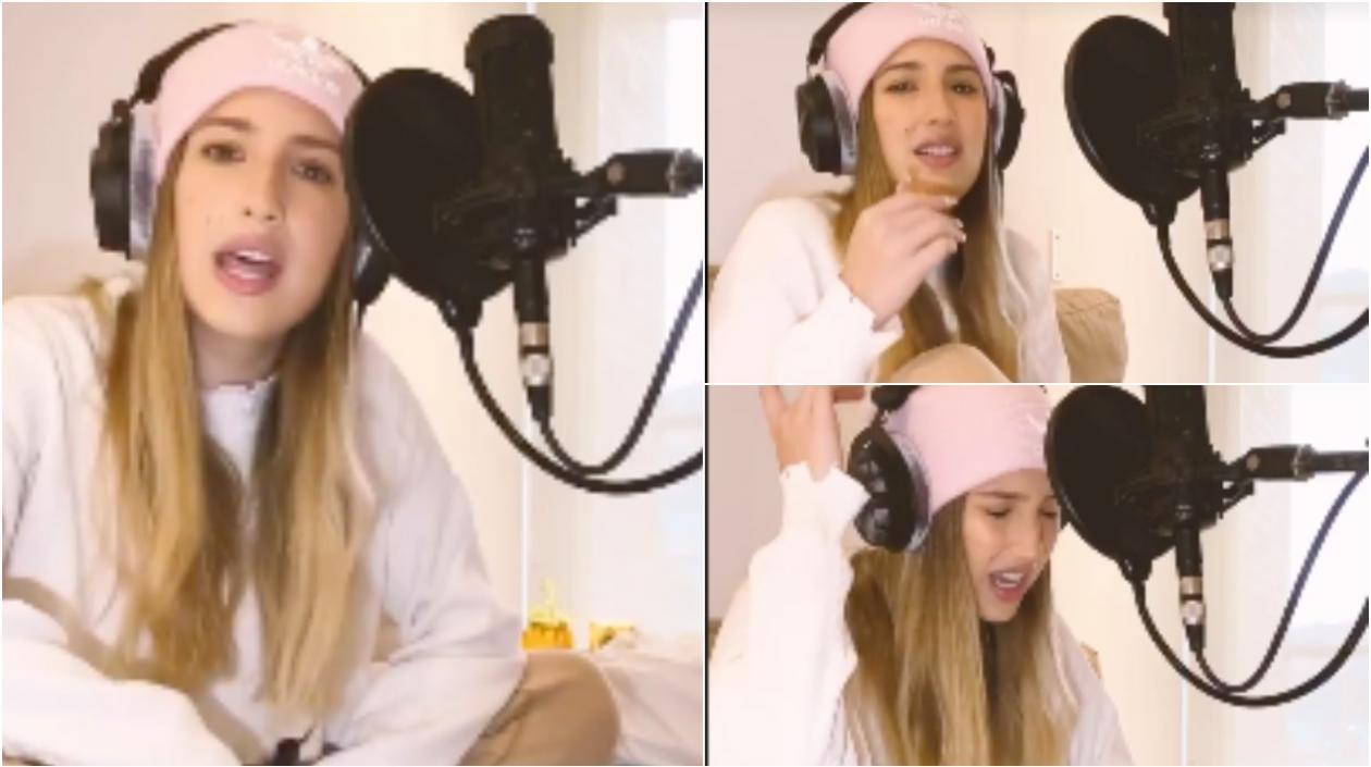 Aria Vega interpreta a su manera el tema de moda 'Quédate en tu puta casa'.