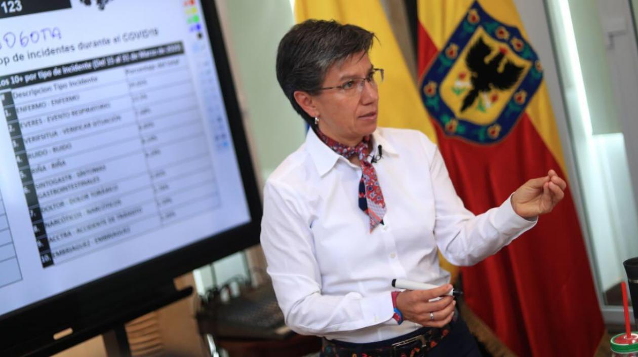 Claudia López, alcaldesa de Bogotá.