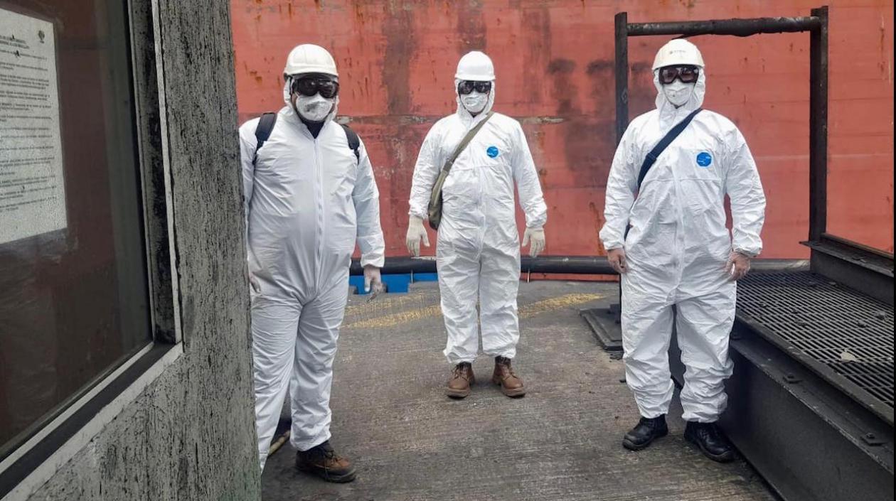 La inspección se hizo con todos los protocolos.