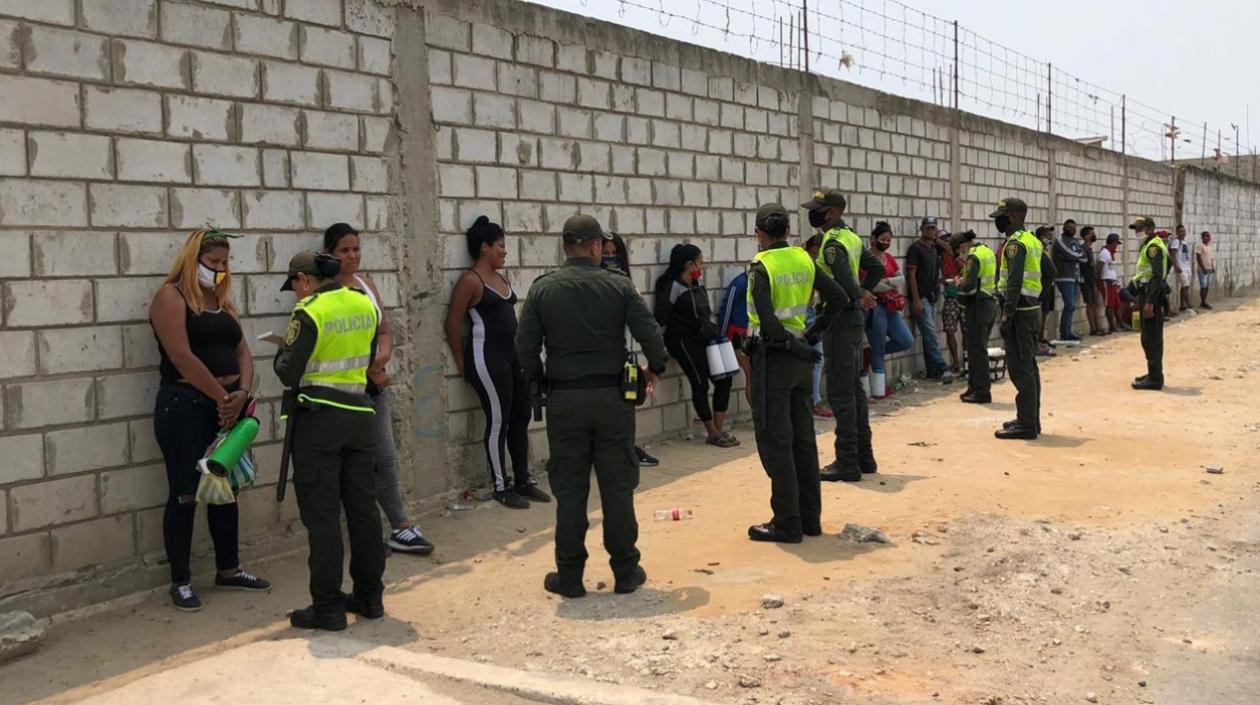 Multados por la Policía.