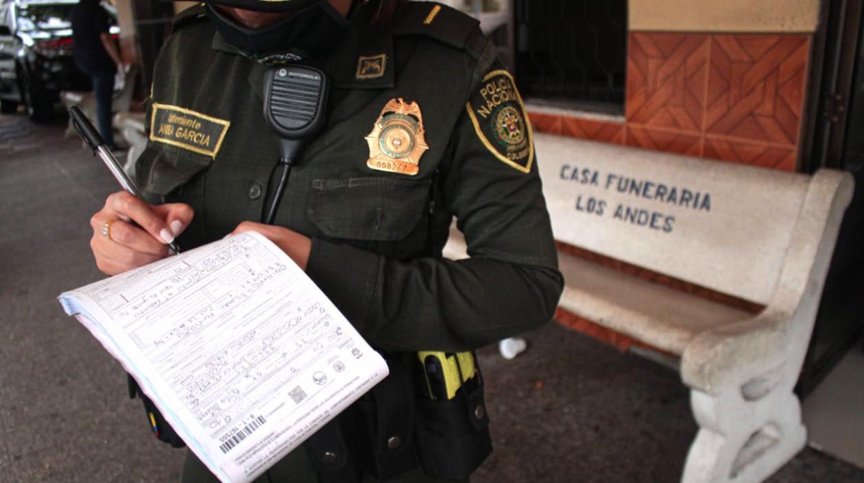 mposición del comparendo.