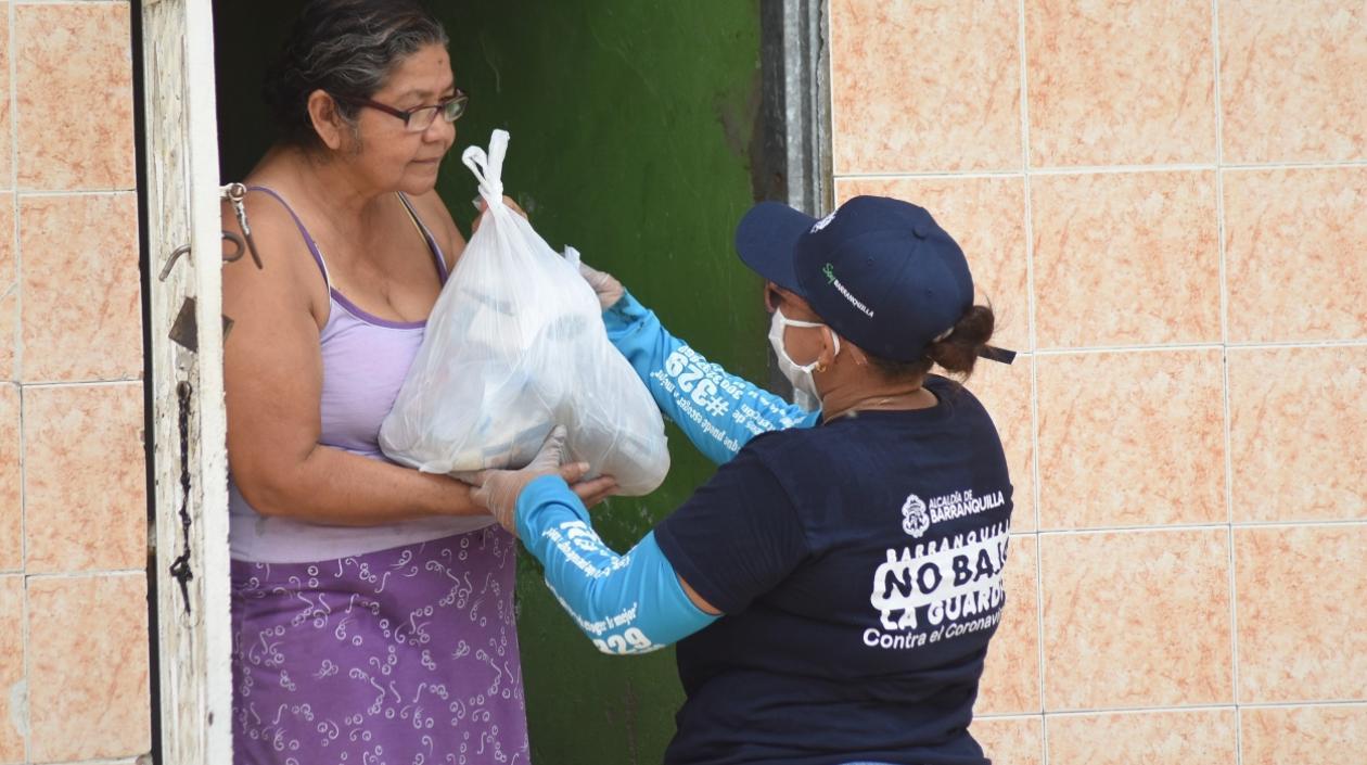 Entrega de mercados.