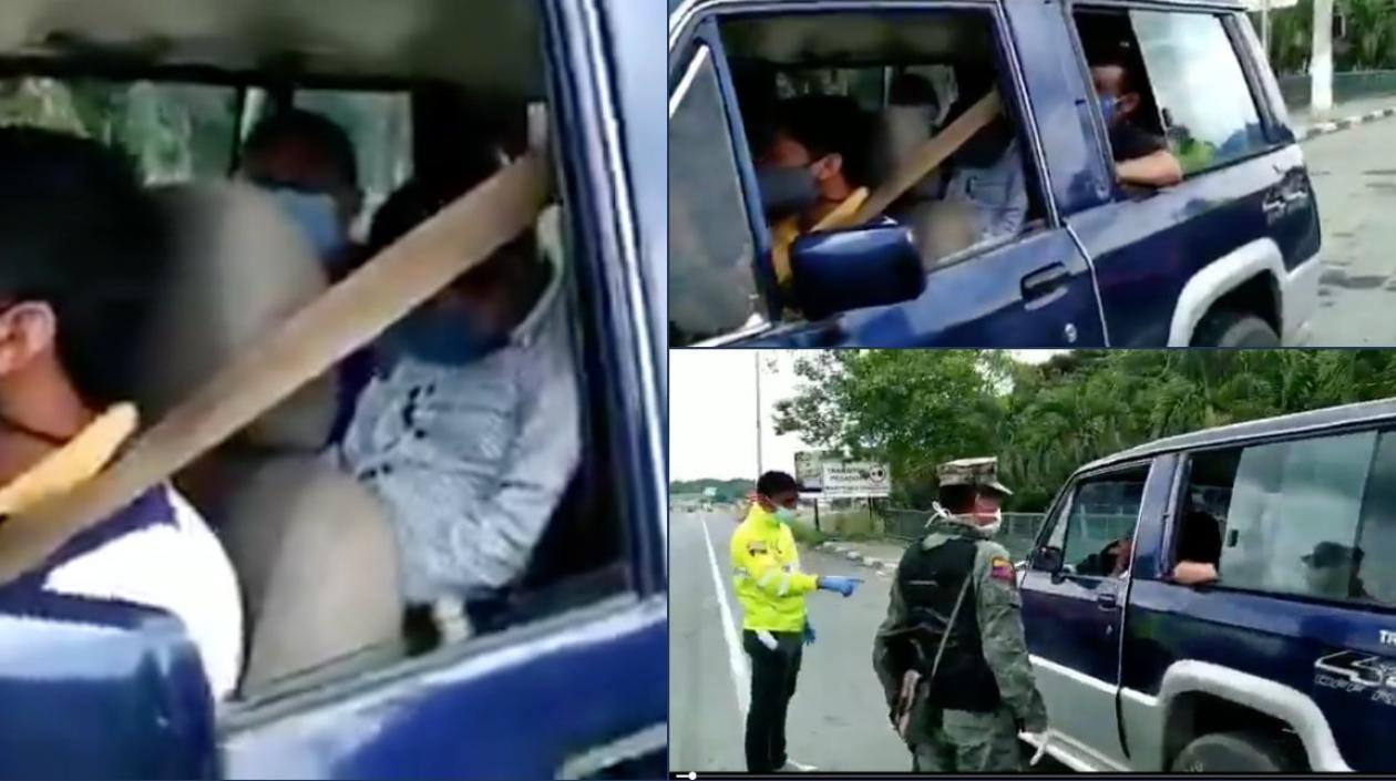 En la foto se observa al hombre de camisa larga muerto.