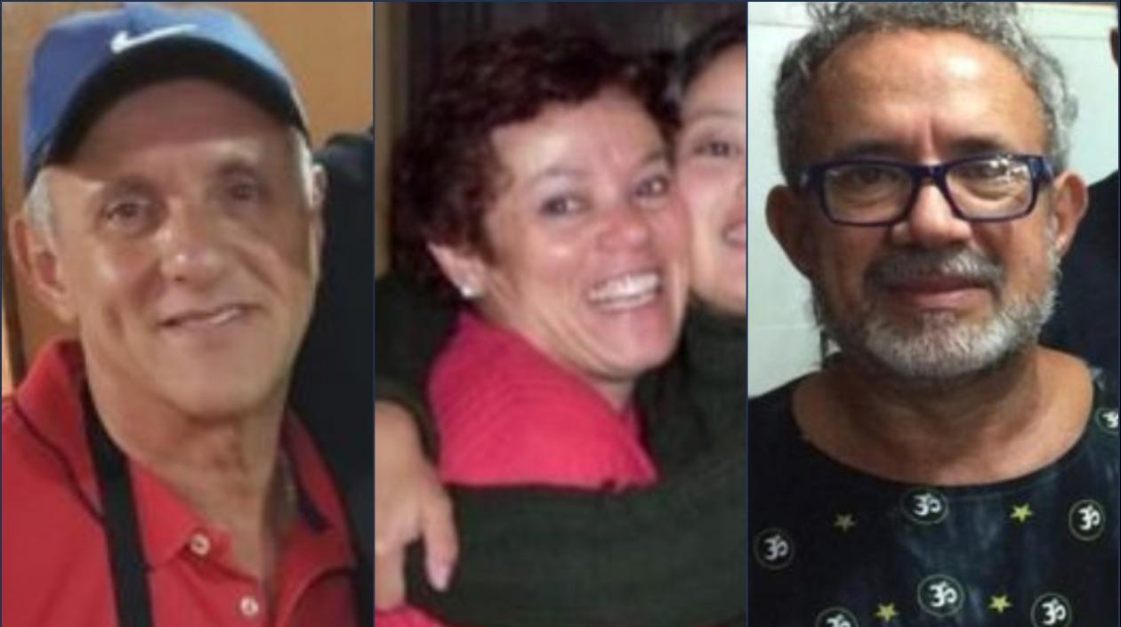 Los tres hermanos fallecidos, Paulo, María y Clóvis.