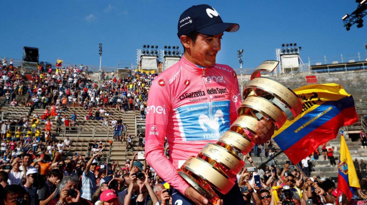 Richard Carapaz, ganador de la última edición del Giro. 