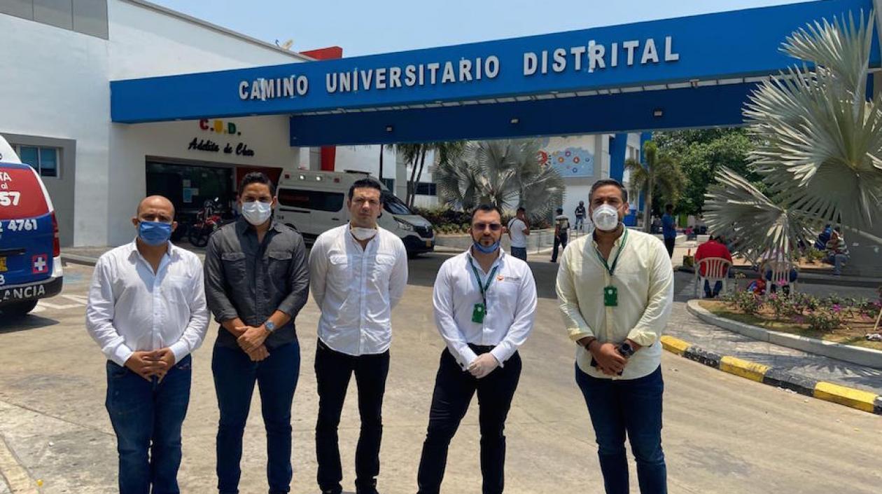 El Contralor Jesús Acevedo y el presidente del Concejo Juan Camilo Fuentes, durante el recorrido.