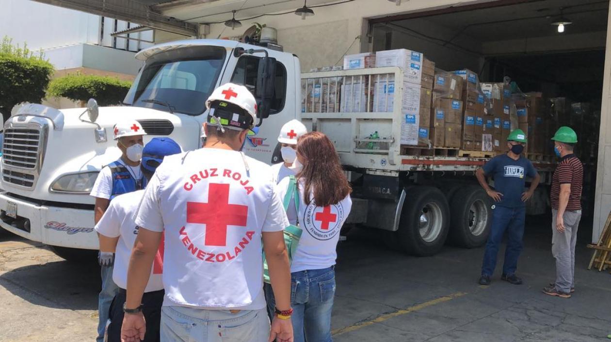 La Cruz Roja venezolana recibe 46 toneladas de insumos médicos para combatir el Covid-19