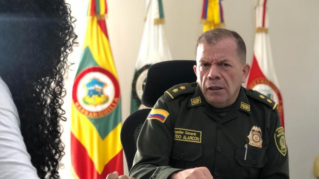 General Ricardo Alarcón, comandante de la Policía Metropolitana de Barranquilla.