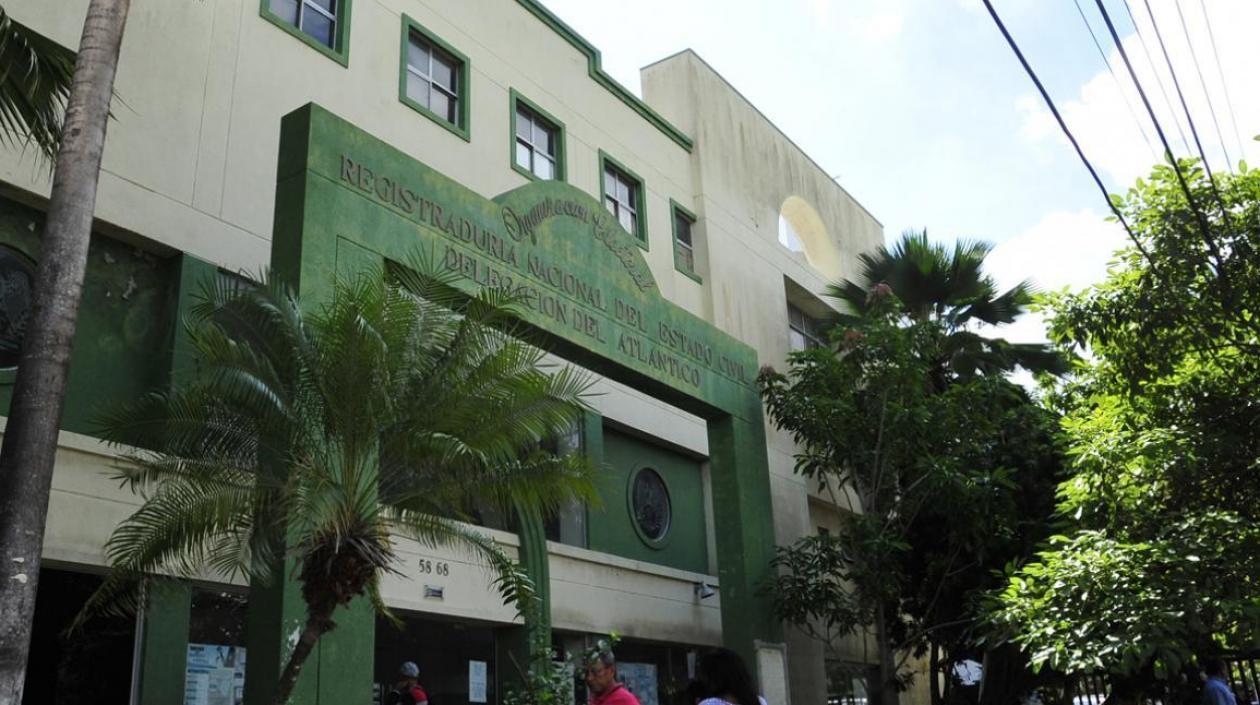 Sede de la Registraduría en Barranquilla.