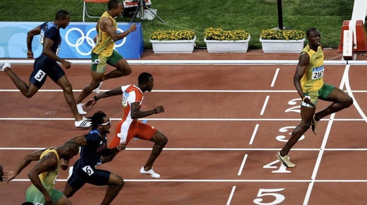 Victoria de Usain Bolt en los Juegos Olímpicos de Pekín 2008