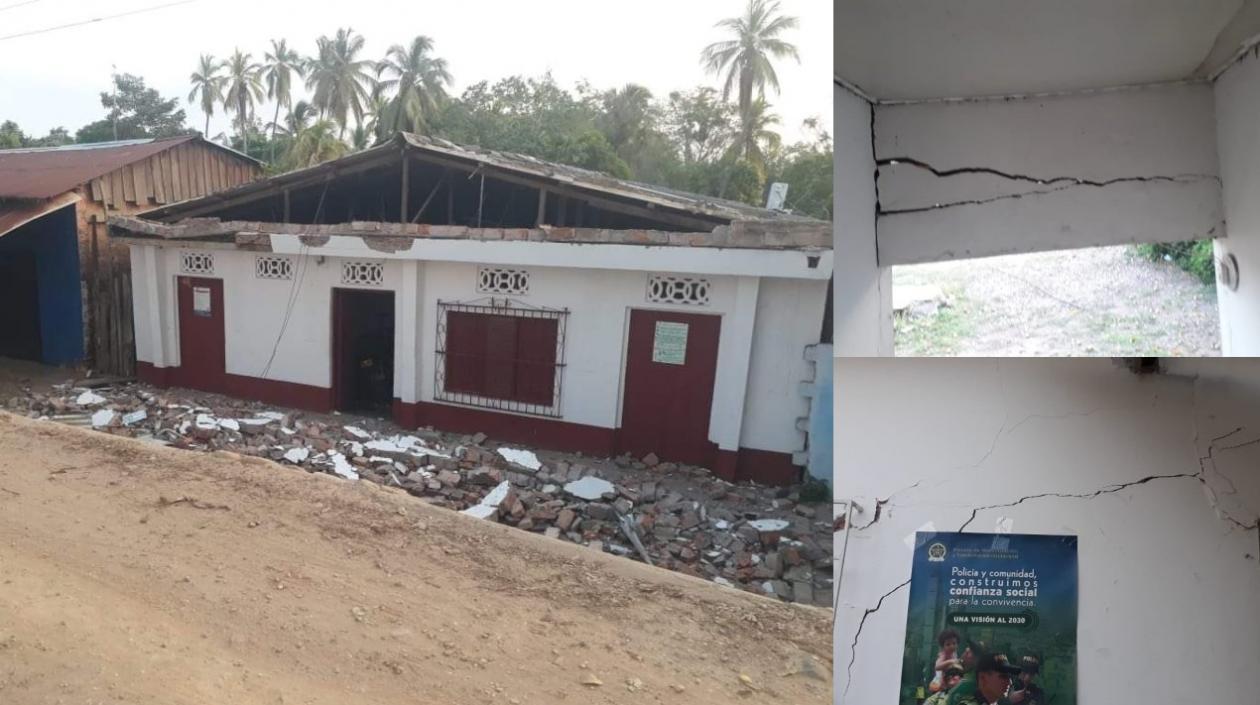 Así quedó una edificación en Chimichagua.