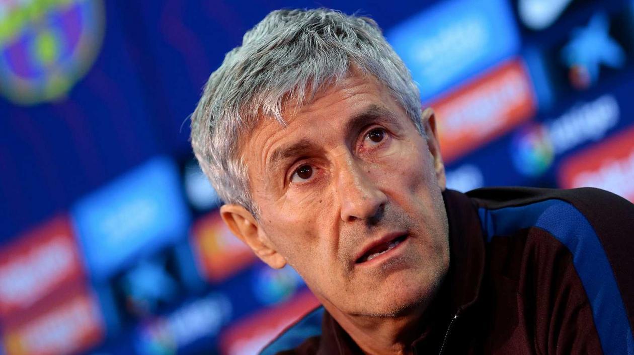 Quique Setién, técnico del Barcelona. 