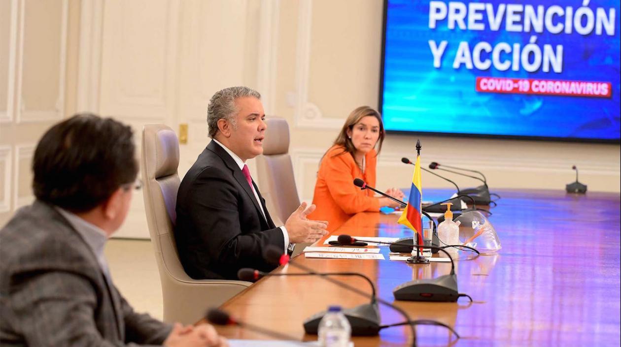 El Presidente Iván Duque durante el programa Prevención y Acción.