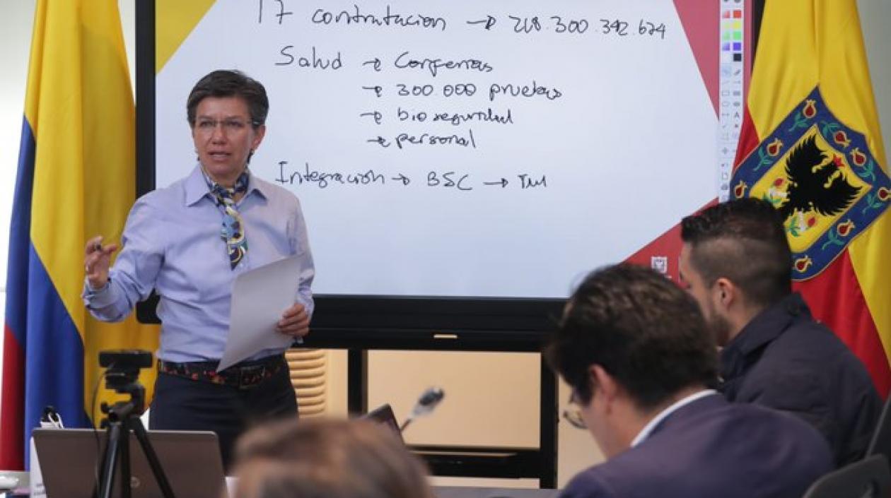 La Alcaldesa de Bogotá, Claudia López.