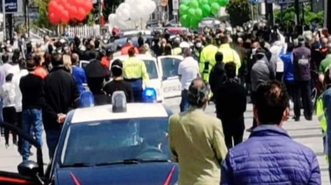 Funeral del alcalde de Saviano, Carmine Sommese.