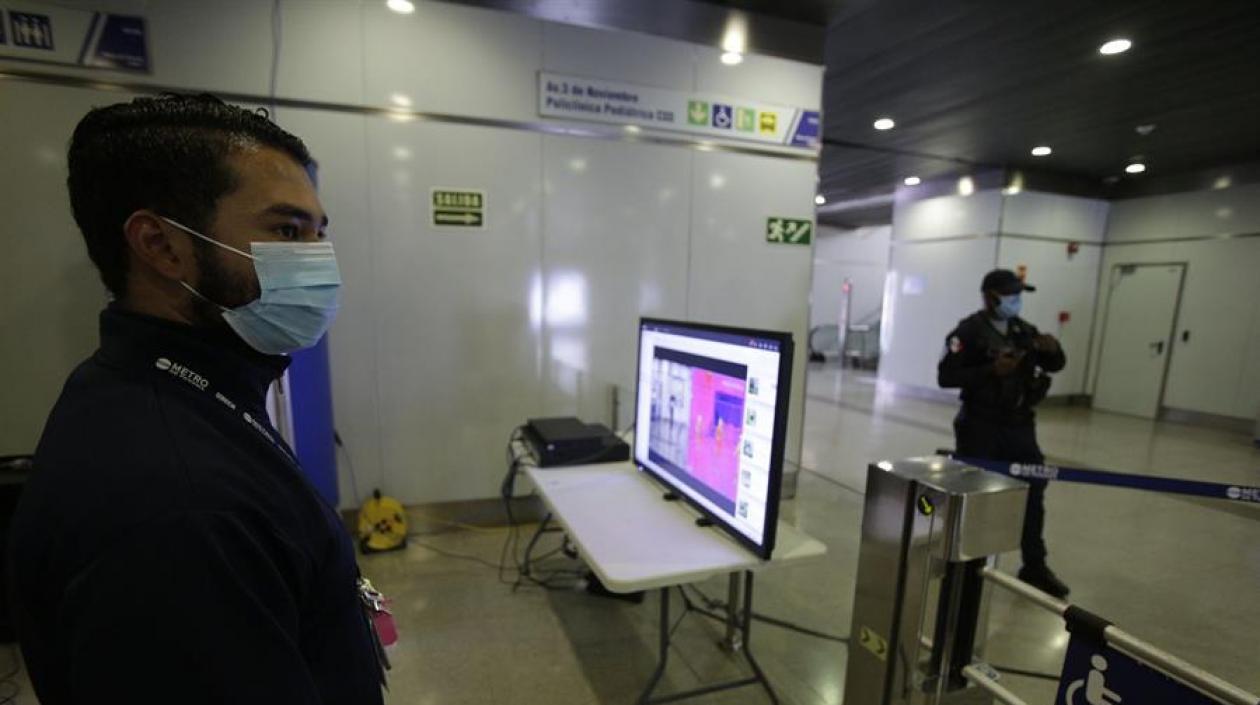 Cámaras térmicas instaladas en el metro de Panamá.
