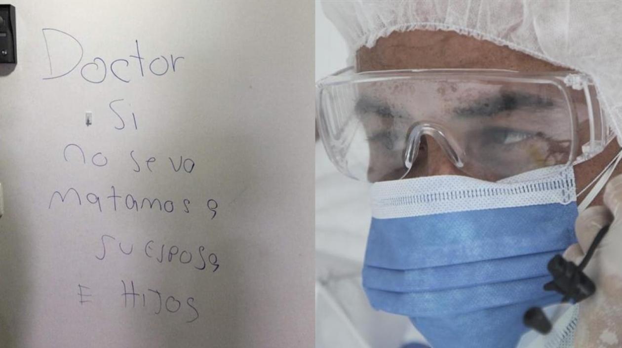 La amenaza al médico en Bogotá.