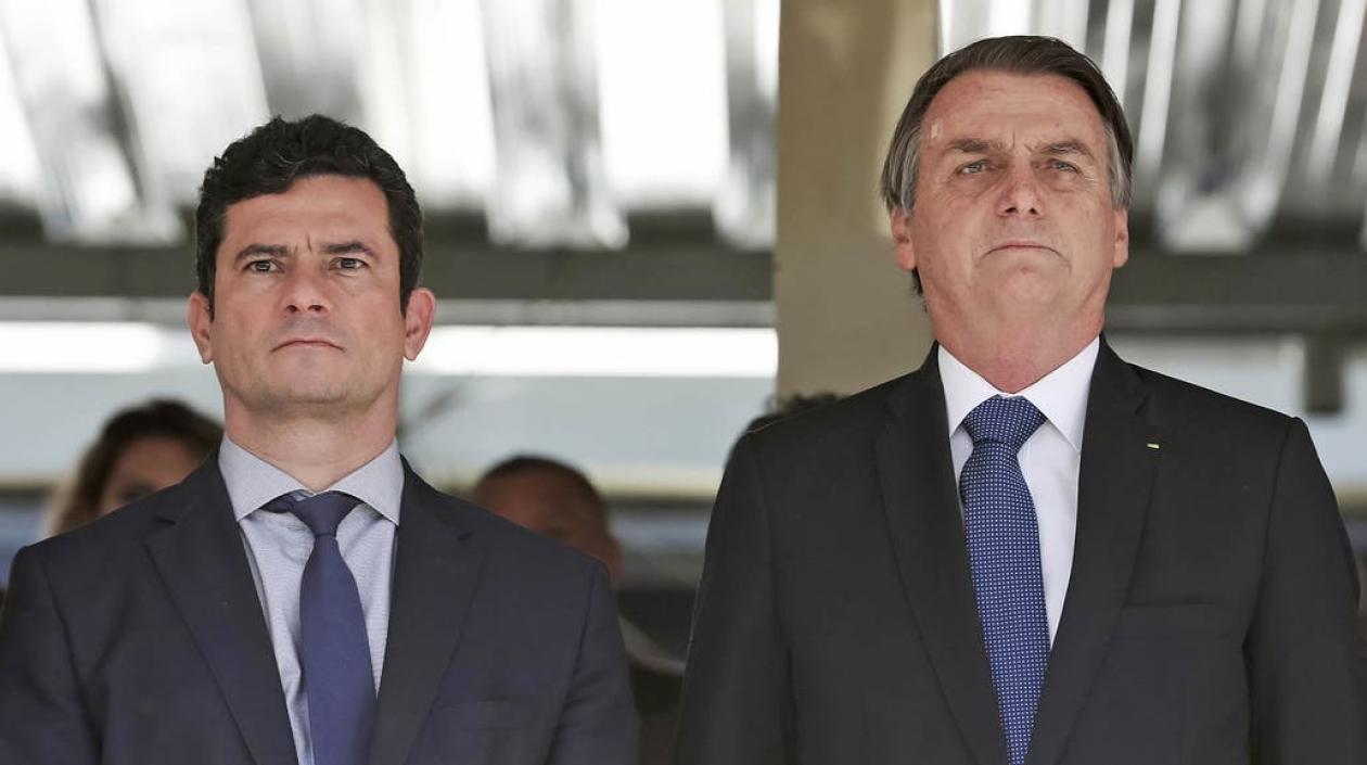 Sergio Moro y Jair Bolsonaro.