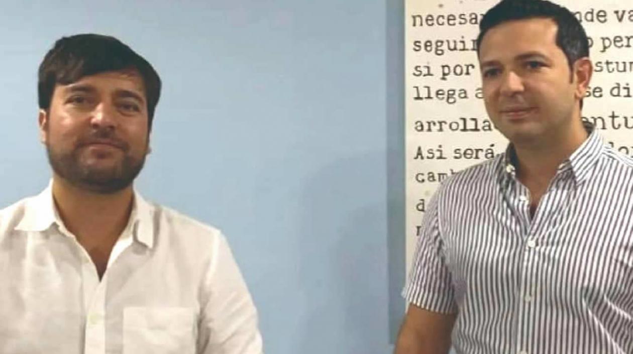 El Alcalde, Jaime Pumarejo, y el presidente del Concejo, Juan Camilo Fuentes.