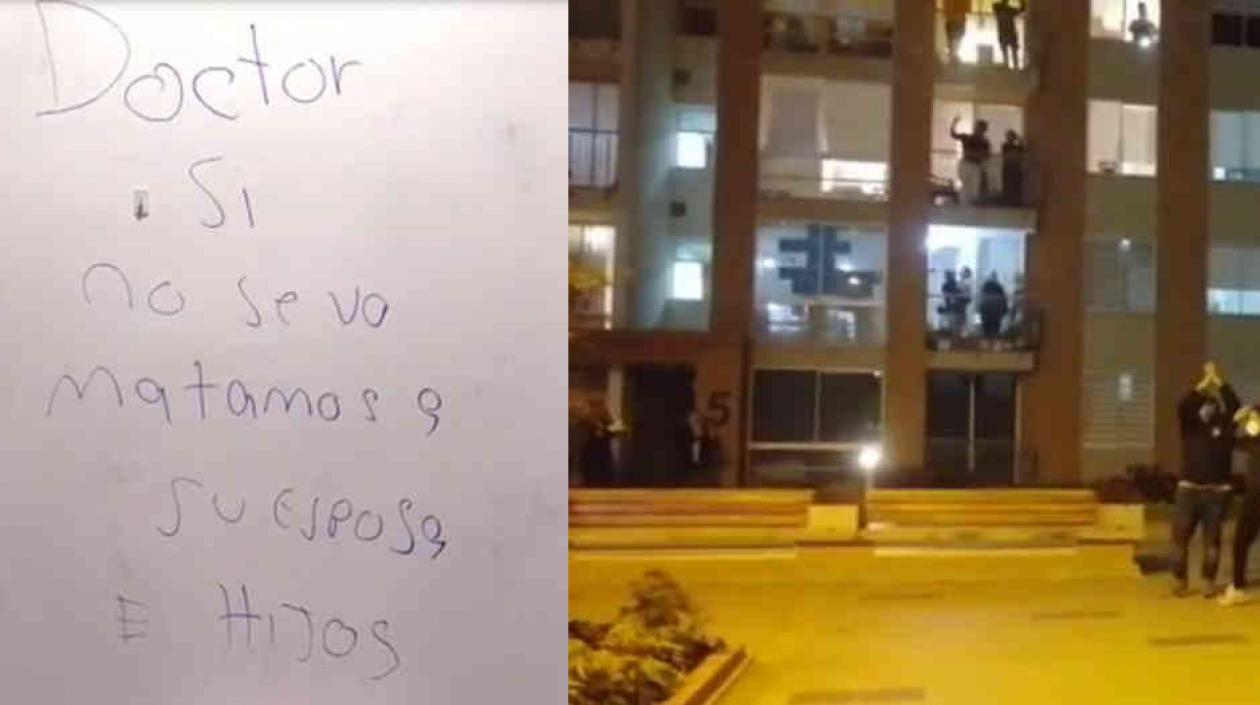 Imagen del mensaje y conjunto donde reside el médico pediatra.