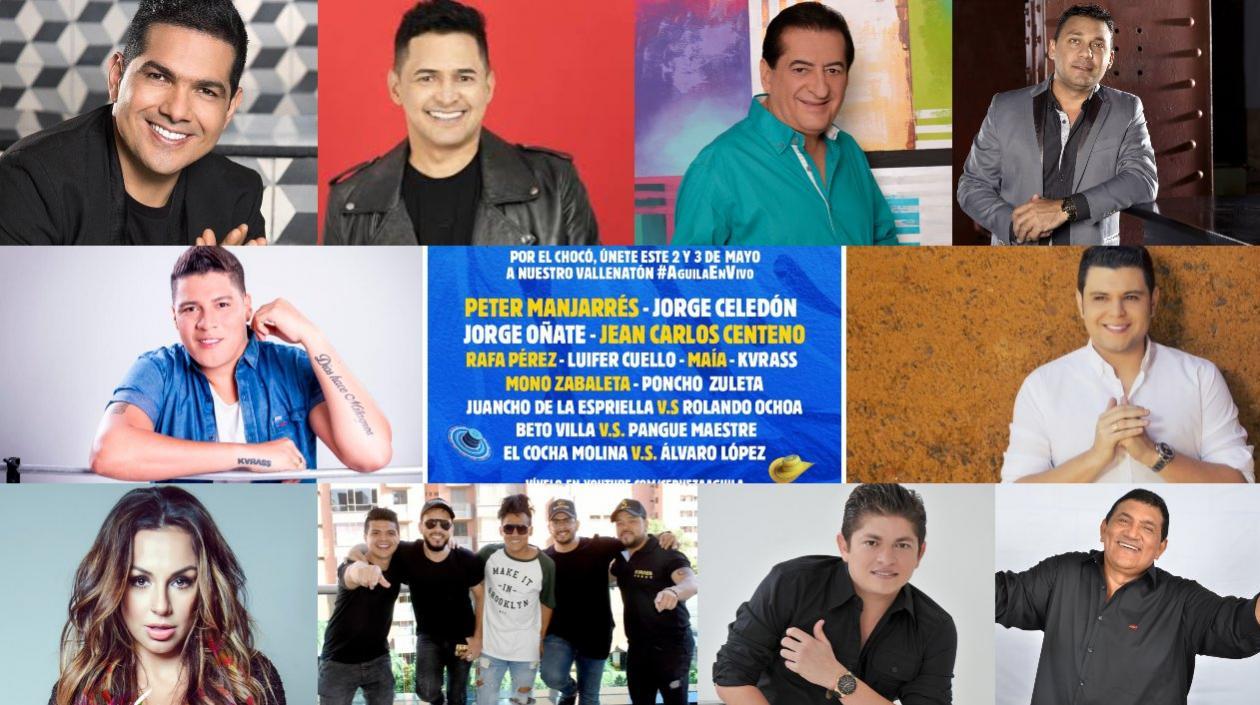 Artistas que estarán este 2 y 3 en el concierto promovido por Cerveza Aguila para el Chocó.