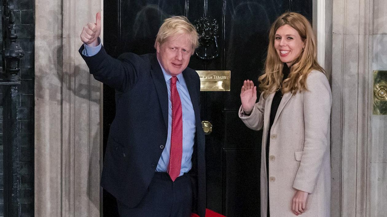 Boris Johnson y Carrie Symonds.