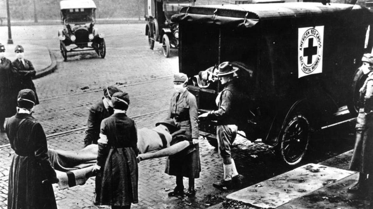 Gráfica de hace más de un siglo con la gripe española.