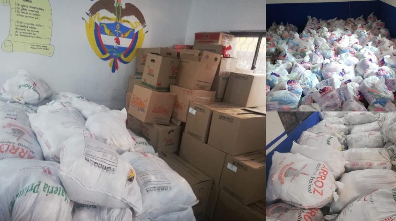 Los mercados que donó el delantero.