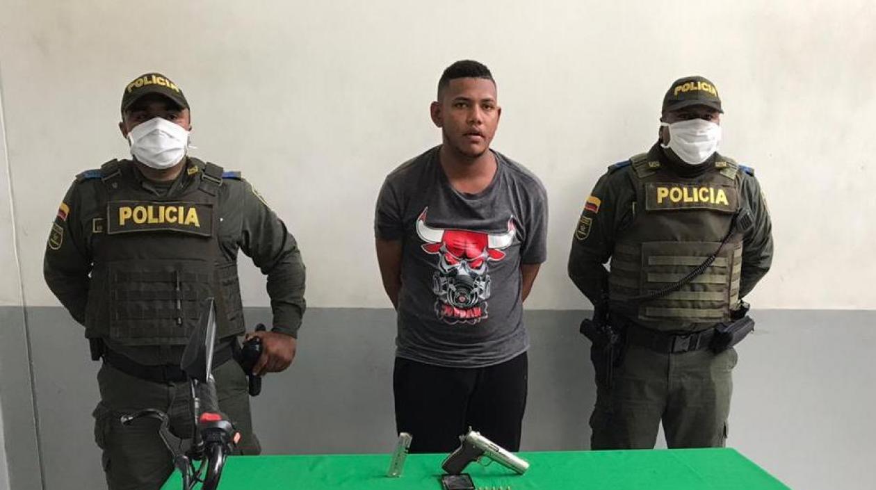 El capturado fue conducido a la URI de la Fiscalía.