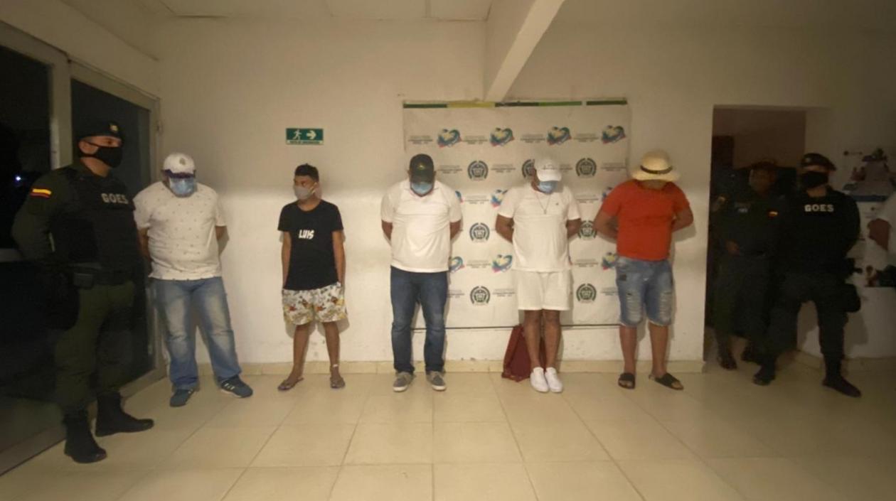 Varios de los capturados.