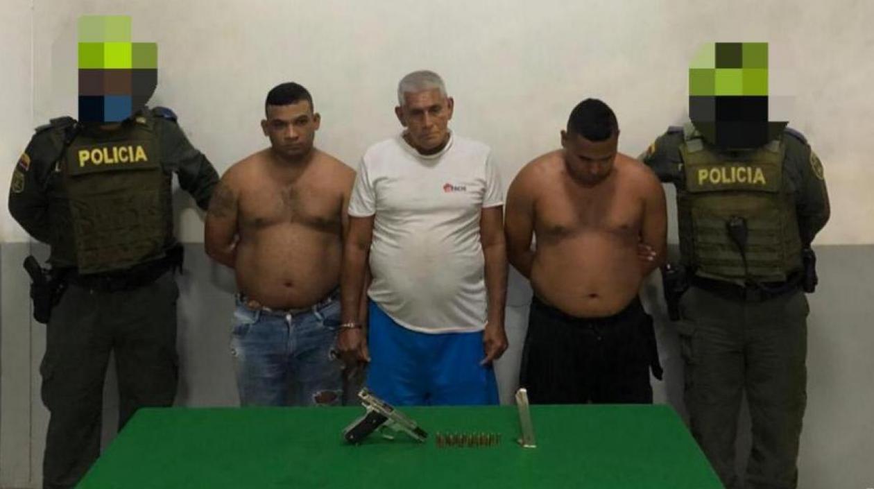 Los hombres imputados por secuestro y tortura.