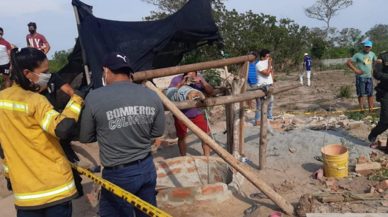 Pozo donde ocurrió el hecho.