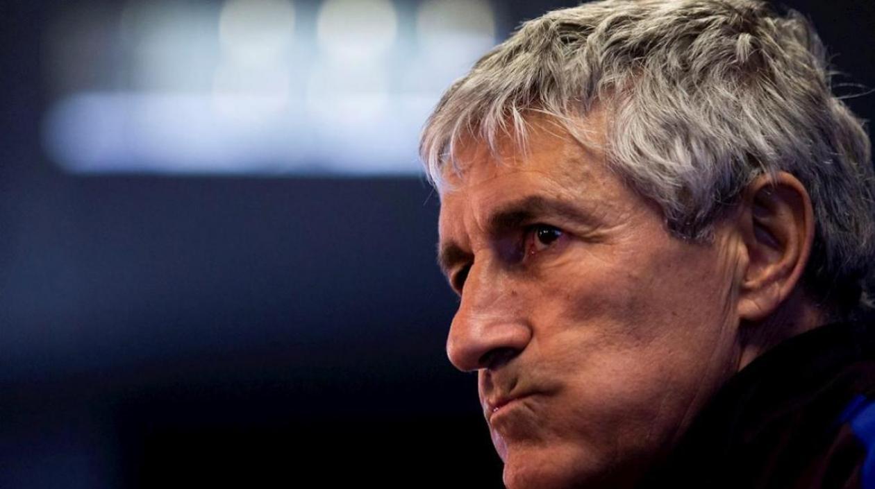 El entrenador del Barcelona, Quique Setién.