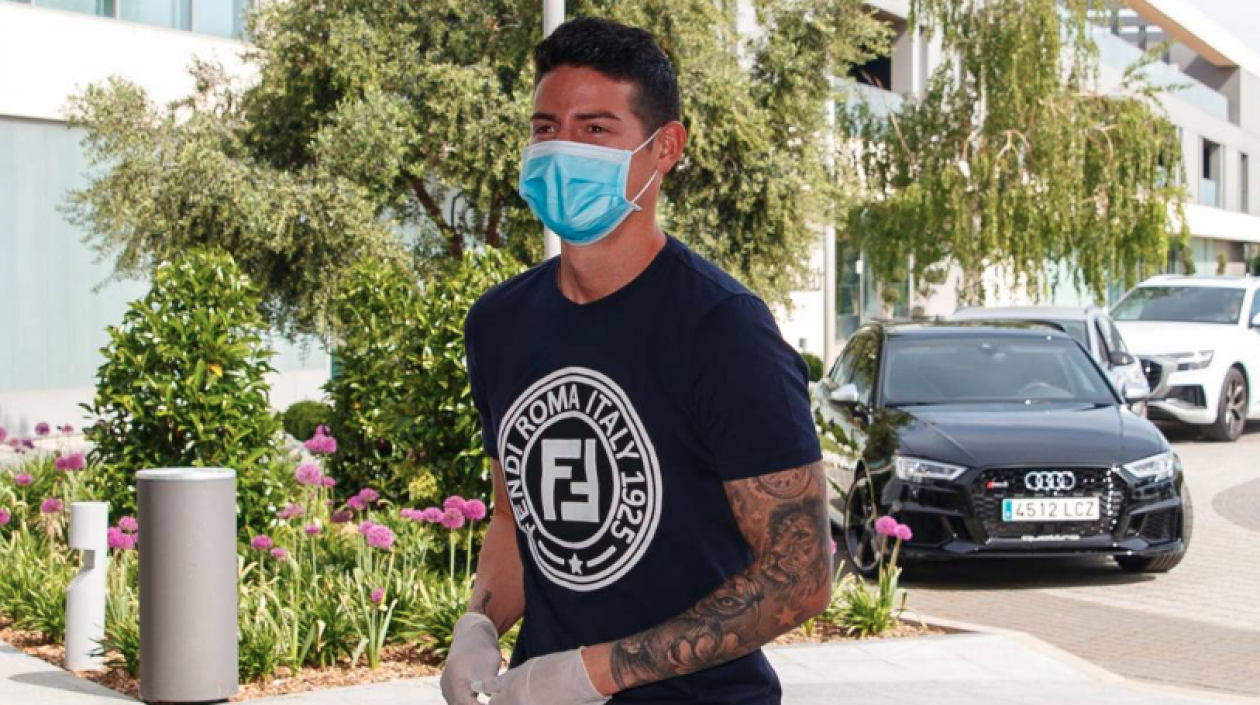 James se sometió a la prueba de Covid-19 en Madrid.