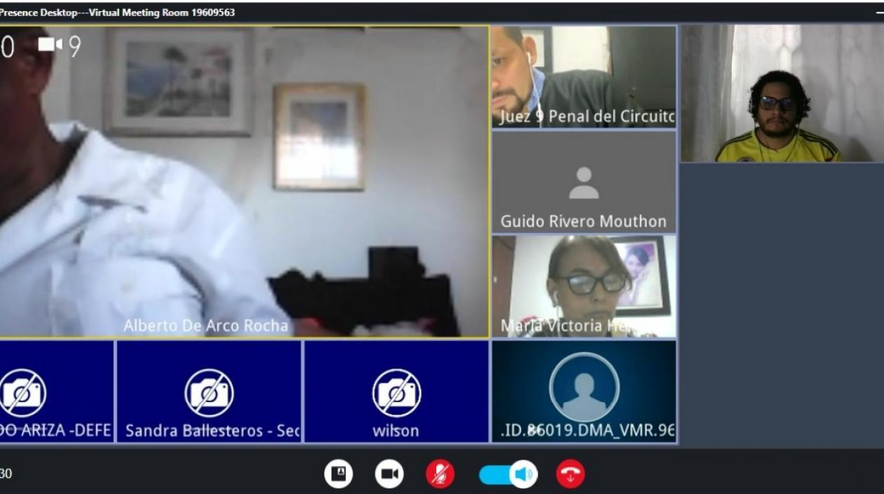 Aspecto del juicio oral.