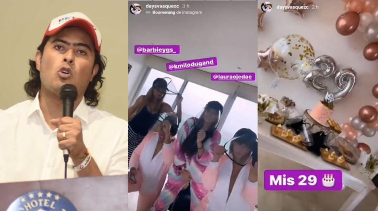 Nicolás Petro y las fotos de la celebración.