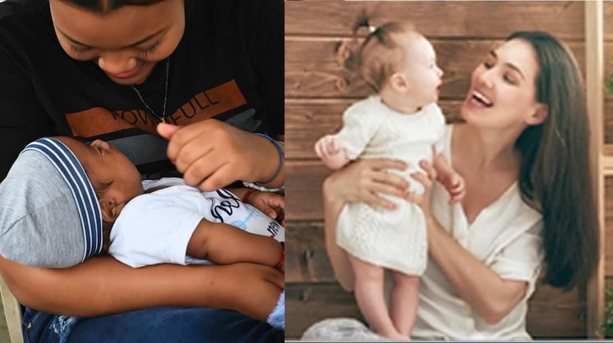 Las ternuras de bebés y mamá.