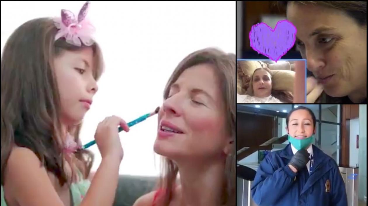 Ministra de las TIC, Karen Abudinen, derecha superior, envió mensaje a las madres.