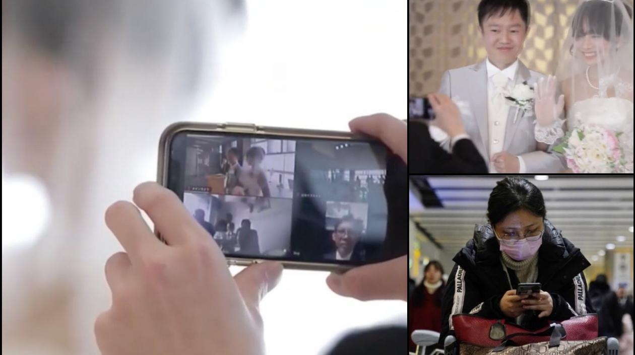 La boda es transmitida online.