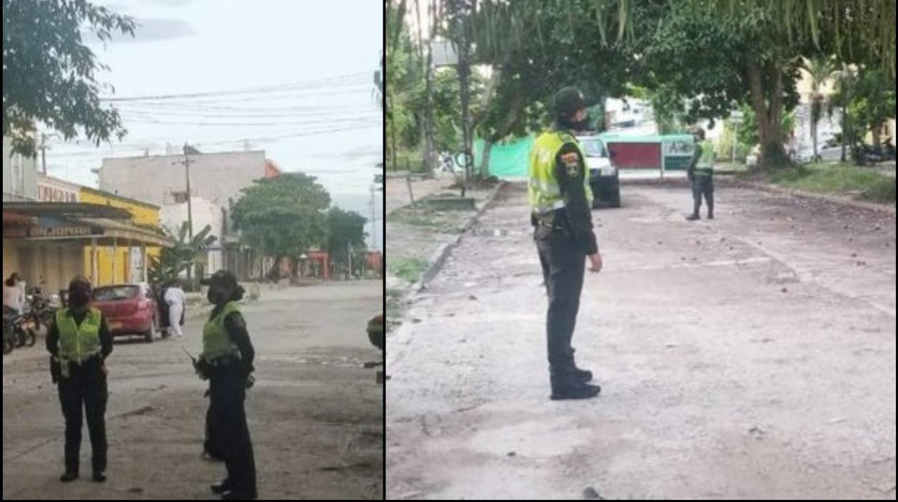 La Policía controla el aislamiento en Leticias para evitar propagación del Covid.