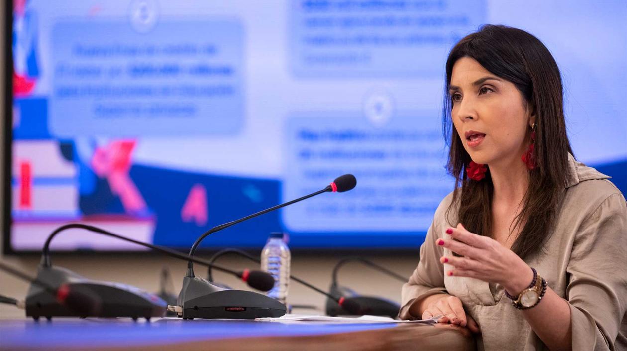 La Ministra de Educación, María Victoria Angulo.
