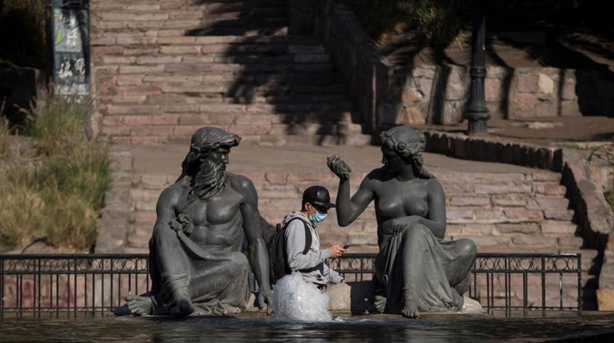 Panorama del centro de Santiago.