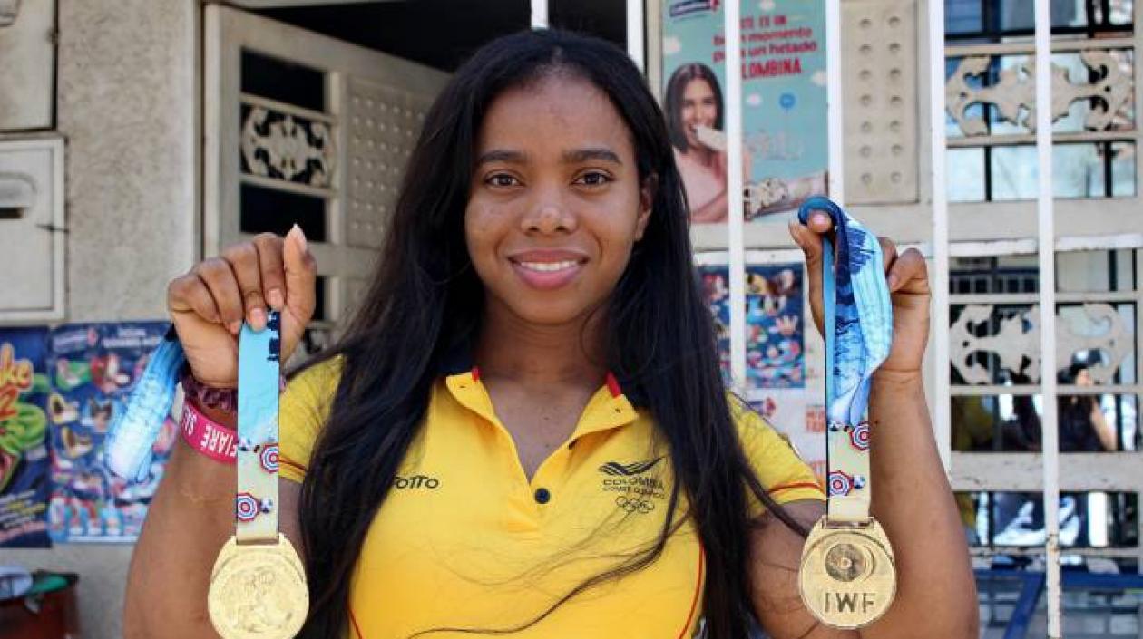 La pesista colombiana Leidy Solís.